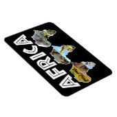 Africa Wildlife Continent Trio Collage Magnet (Rechte Seite)