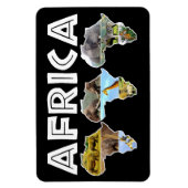 Africa Wildlife Continent Trio Collage Magnet (Vertikal)