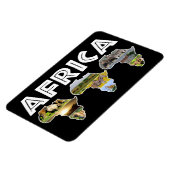 Africa Wildlife Continent Trio Collage Magnet (Linke Seite)