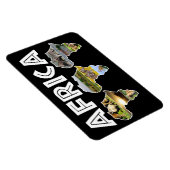 Africa Wildlife Continent Trio Collage Magnet (Rechte Seite)