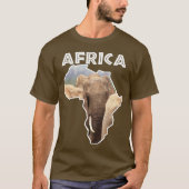 Africa Wildlife Map Elephant Family T-Shirt (Vorderseite)