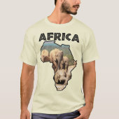 Africa Wildlife Map Elephant Swim T - Shirt (Vorderseite)