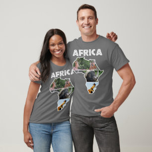 Africa Wildlife Map Trio T-Shirt