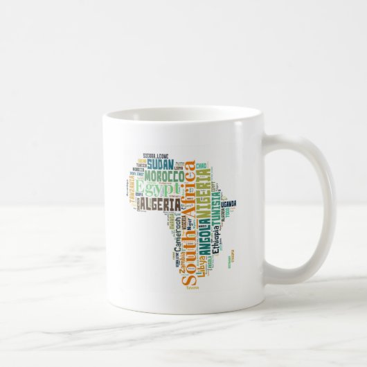 Africa Word Art Kaffeetasse (Rechts)