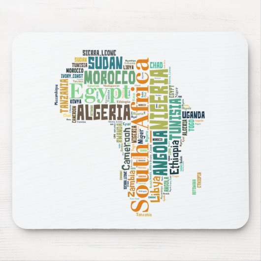Africa Word Art Mousepad (Vorne)