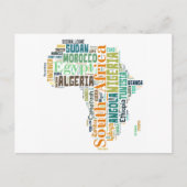 Africa Word Art Postkarte (Vorderseite)