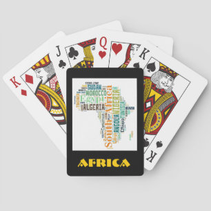 Africa Word Art Spielkarten