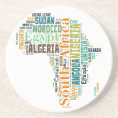 Africa Word Art Untersetzer (Vorne)