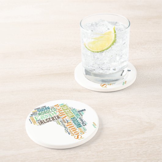 Africa Word Art Untersetzer (Seite)