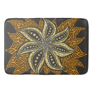 African Abstrakt Floral Batik Style Badematte