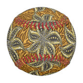 African Abstrakt Floral Batik Style Baseball (Vorderseite)