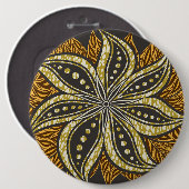 African Abstrakt Floral Batik Style Button (Vorne & Hinten)