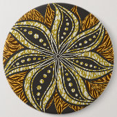 African Abstrakt Floral Batik Style Button (Vorderseite)
