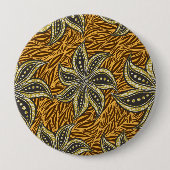 African Abstrakt Floral Batik Style Button (Vorderseite)