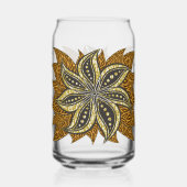 African Abstrakt Floral Batik Style Dosenglas (Vorderseite)