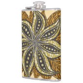 African Abstrakt Floral Batik Style Flachmann (Links)