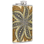 African Abstrakt Floral Batik Style Flachmann (Rechts)