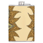 African Abstrakt Floral Batik Style Flachmann (Rückseite)