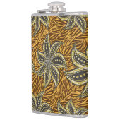 African Abstrakt Floral Batik Style Flachmann (Links)