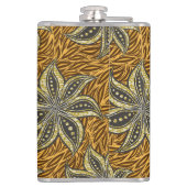 African Abstrakt Floral Batik Style Flachmann (Rückseite)