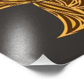 African Abstrakt Floral Batik Style Fotodruck (Ecke)