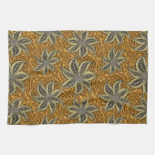 African Abstrakt Floral Batik Style Geschirrtuch (Horizontal)