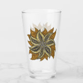 African Abstrakt Floral Batik Style Glas (Rückseite)