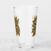 African Abstrakt Floral Batik Style Glas (Links)