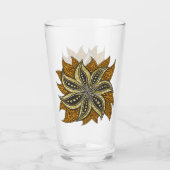 African Abstrakt Floral Batik Style Glas (Vorderseite)