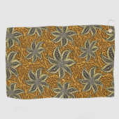 African Abstrakt Floral Batik Style Golfhandtuch (Horizontal)