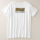 African Abstrakt Floral Batik Style Große Größe T-Shirt (Design Rückseite)