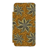 African Abstrakt Floral Batik Style Incipio iPhone Geldbeutel-Hülle (Folio Vorderseite)
