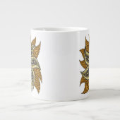 African Abstrakt Floral Batik Style Jumbo-Tasse (Vorderseite)