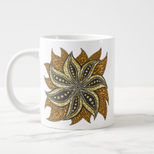 African Abstrakt Floral Batik Style Jumbo-Tasse