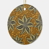 African Abstrakt Floral Batik Style Keramik Ornament (Links)