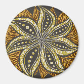 African Abstrakt Floral Batik Style Magnet (Vorne)