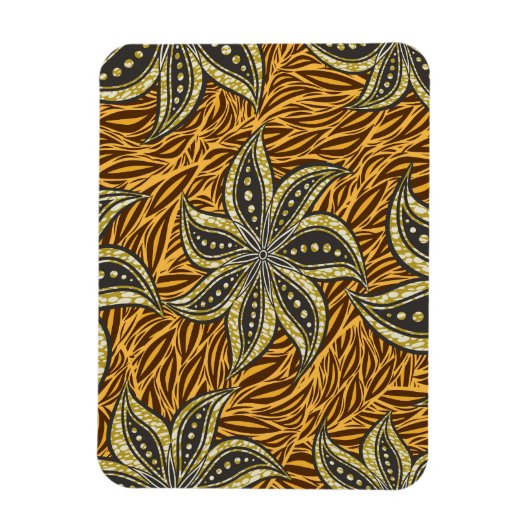 African Abstrakt Floral Batik Style Magnet (Vertikal)