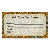 African Abstrakt Floral Batik Style Magnetische Visitenkarte (Vorderseite)
