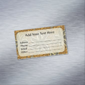 African Abstrakt Floral Batik Style Magnetische Visitenkarte (Beispiel)