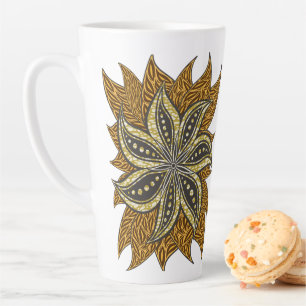 African Abstrakt Floral Batik Style Milchtasse