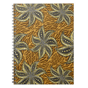 African Abstrakt Floral Batik Style Notizblock