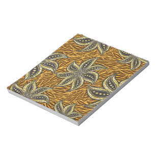 African Abstrakt Floral Batik Style Notizblock