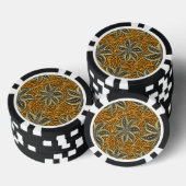 African Abstrakt Floral Batik Style Pokerchips (Stapel)