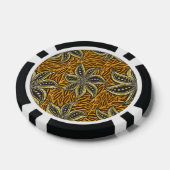 African Abstrakt Floral Batik Style Pokerchips (Einzeln)