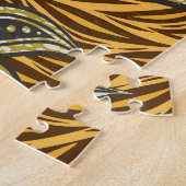 African Abstrakt Floral Batik Style Puzzle (Seite)