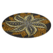 African Abstrakt Floral Batik Style Schneidebrett (Ecke)