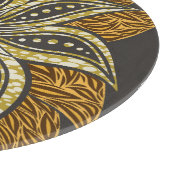 African Abstrakt Floral Batik Style Schneidebrett (Ecke)