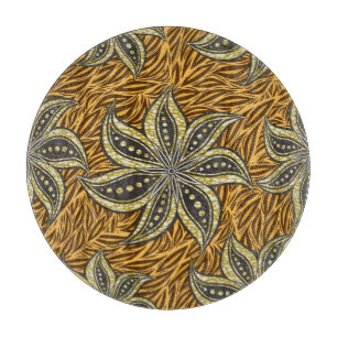 African Abstrakt Floral Batik Style Schneidebrett