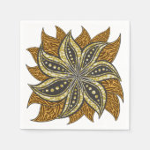 African Abstrakt Floral Batik Style Serviette (Vorderseite)