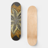 African Abstrakt Floral Batik Style Skateboard (Vorderseite)